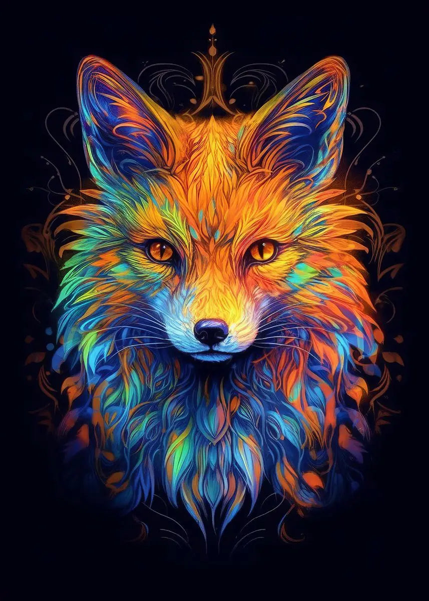 Fox Poster Fox in the Forest Art Painting
