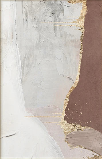 Modern Abstract Canvas Painting Gold Foil Flow Green Brown for Living Room Posters and Prints Wall Pictures Decor Cuadros