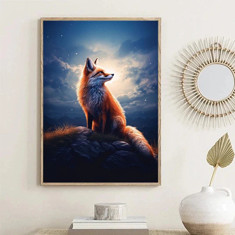 Fox Poster Fox in the Forest Art Painting