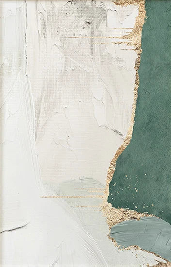 Modern Abstract Canvas Painting Gold Foil Flow Green Brown for Living Room Posters and Prints Wall Pictures Decor Cuadros