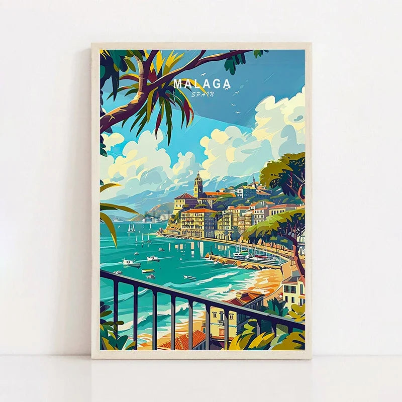 Painting Wall Art Pictures Home Living Room Modern Decoration European Spain Travel Poster Spain City Landscape Prints Canvas