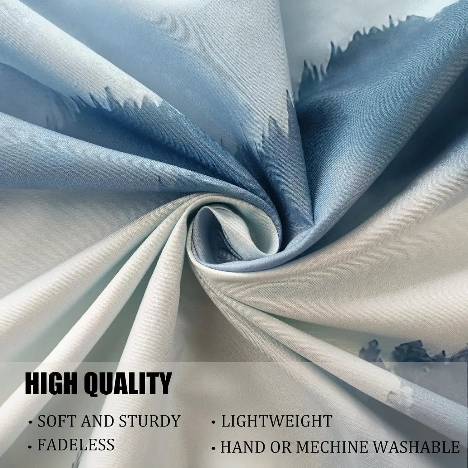 Misty Mountain Forest Tapestry Foggy Tree Tapestry Nature Scenery Landscape Wall Tapestries Aesthetic for Bedroom Living Room