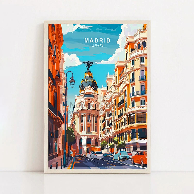 Painting Wall Art Pictures Home Living Room Modern Decoration European Spain Travel Poster Spain City Landscape Prints Canvas