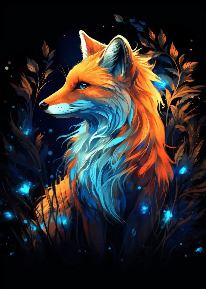 Fox Poster Fox in the Forest Art Painting