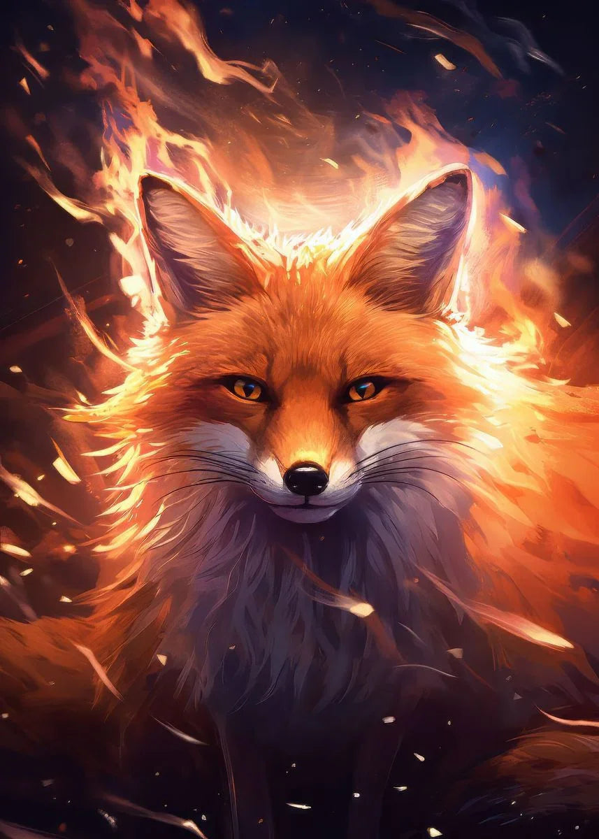 Fox Poster Fox in the Forest Art Painting