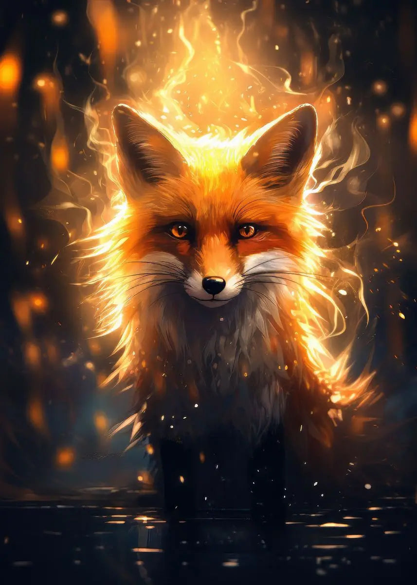Fox Poster Fox in the Forest Art Painting