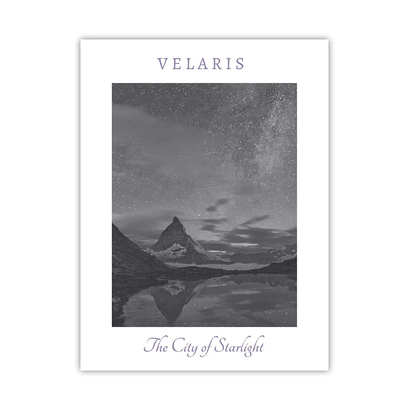 Sarah J Maas Wall Art Print ACOTAR Poster Crescent City Landscape Canvas Painting Throne of Glass Wall Pictures Home Room Decor