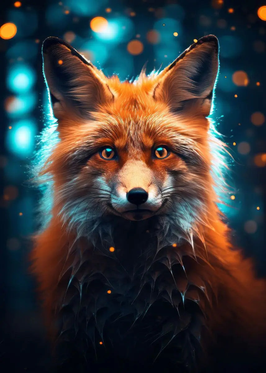Fox Poster Fox in the Forest Art Painting