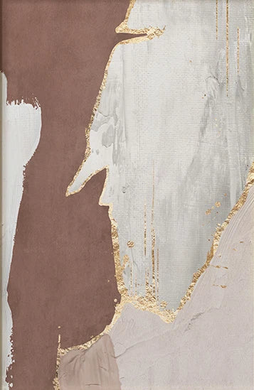 Modern Abstract Canvas Painting Gold Foil Flow Green Brown for Living Room Posters and Prints Wall Pictures Decor Cuadros