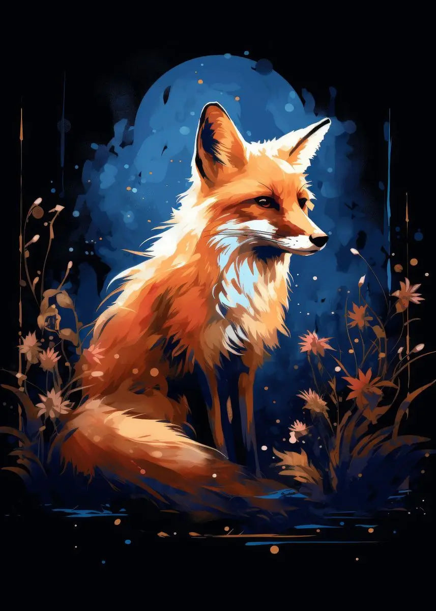 Fox Poster Fox in the Forest Art Painting