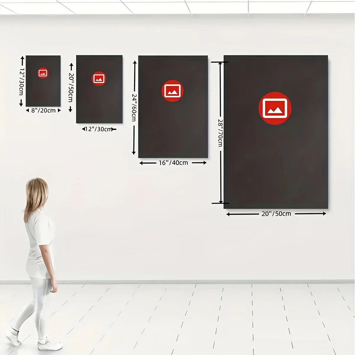 3pcs black and white cityscape paris london eiffel tower canvas street view red bus phone booth poster and prints wall art, mode