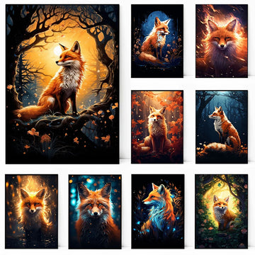 Fox Poster Fox in the Forest Art Painting